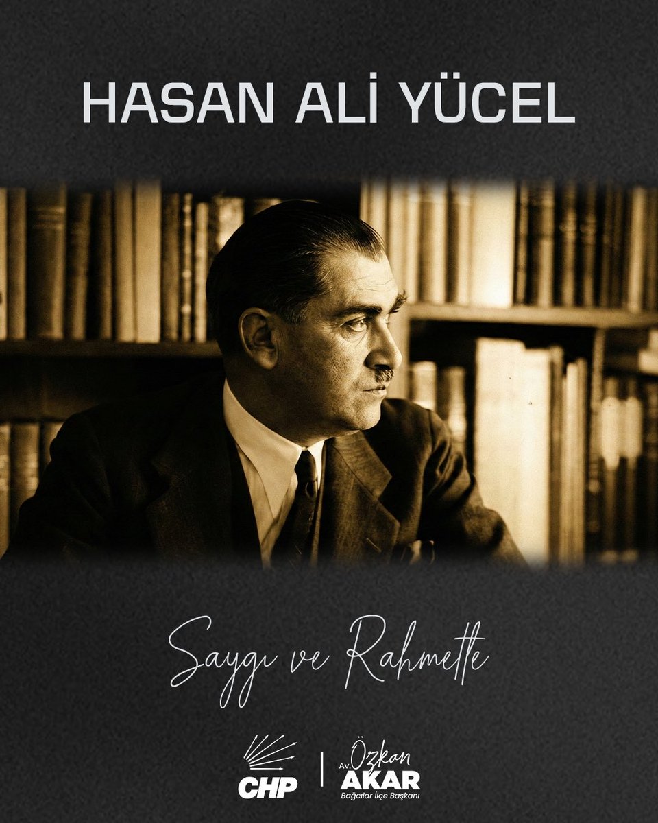 Cumhuriyetimizin aydınlanma yolunda iz bırakan büyük eğitim insanı Hasan Âli Yücel’i saygıyla anıyoruz.

Köy Enstitüleri ve kültür hamleleriyle eğitimi bir milletin geleceği haline getiren Yücel’in mirası, bugün hâlâ yolumuzu aydınlatıyor.

Minnetle…