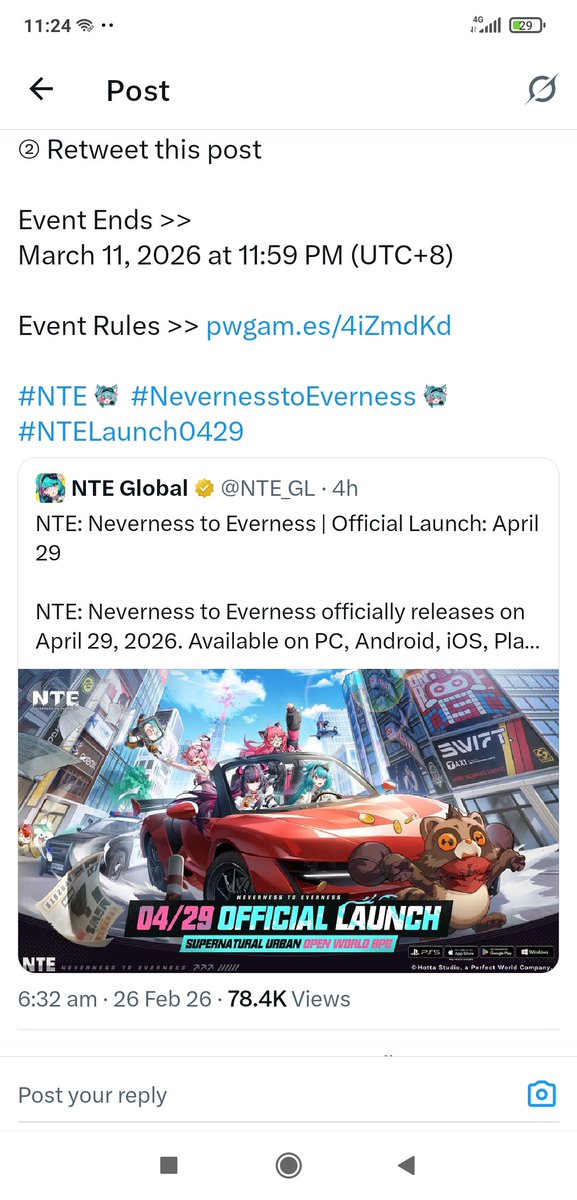 RathoreDevu's tweet photo. @NTE_GL i wish if i will be the winner i will stream 24/7 neverness to everness @NTE_GL on youtube https://t.co/Nr3CUoh3Vn