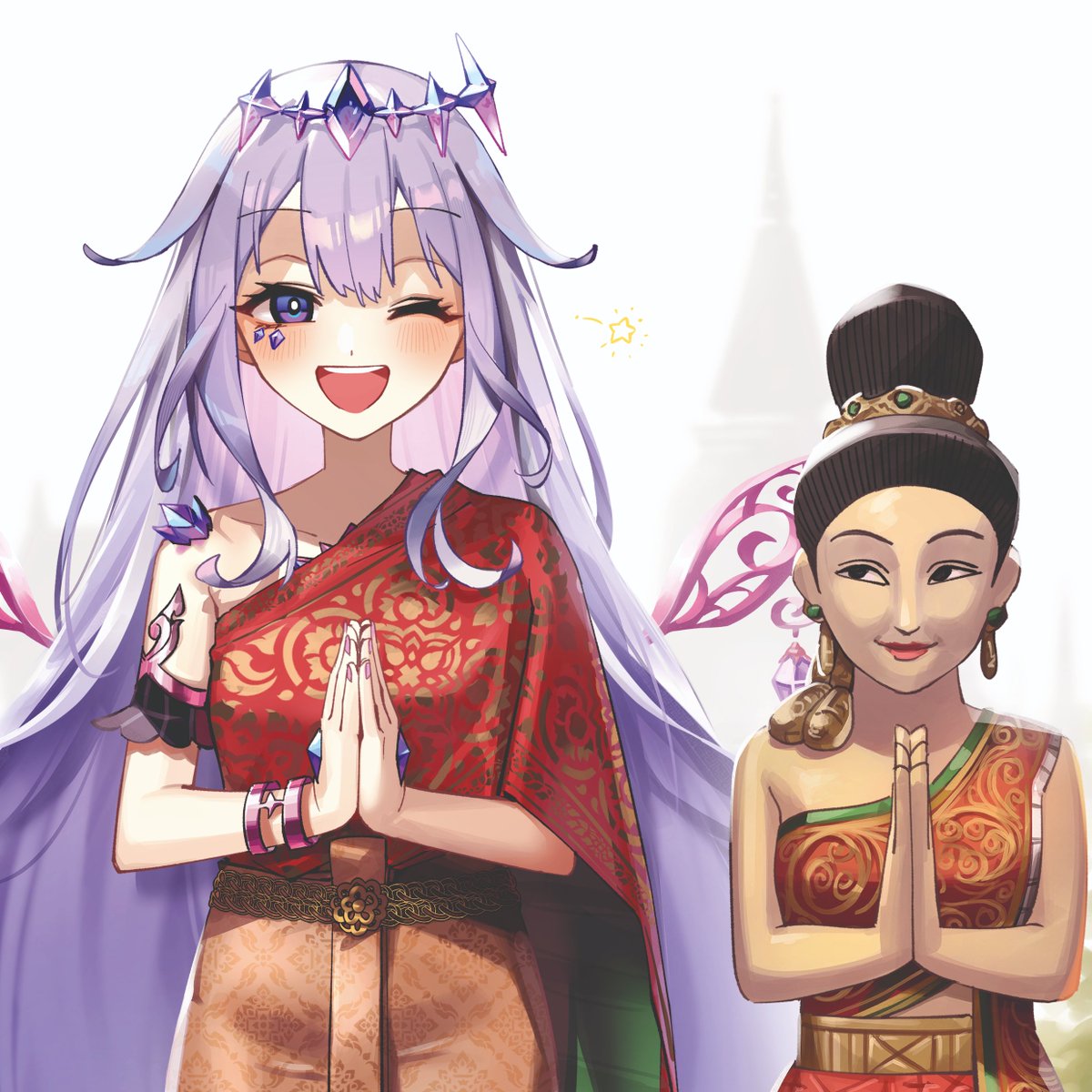 古石ビジュー 「Share your art and nationality! หิวเหล้า」|Adarinのイラスト
