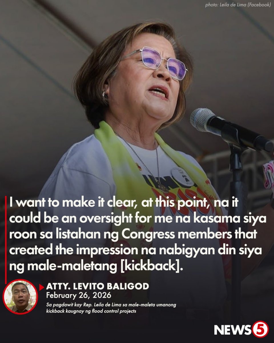 Leila de Lima tweet media