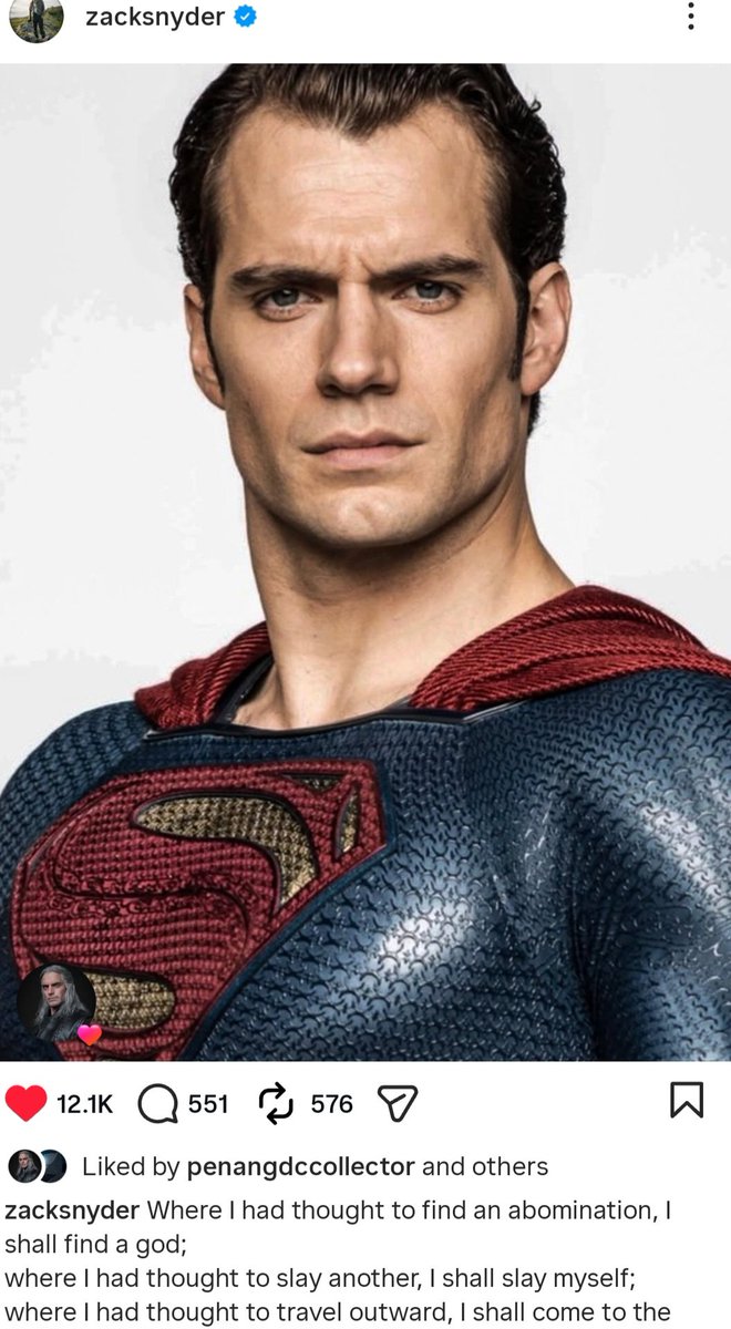 Zack posted the Best Superman with - Quote Where I had thought to find an abomination, I shall find a god;....
Already 12K likes, not even in one hour ago.
The Hype for Snyderverse is unreal !!! 🔥🔥
#RestoreTheSnyderVerse
