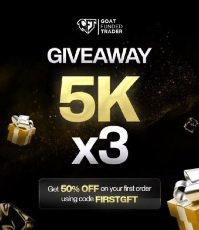 🚨 Giveaway Alert 🚨 

3x $5k up for grabs🐐

Follow rules below to enter and be eligible:👇🏽

✅Follow: <a href="/GoatFunded/">Goat Funded Trader</a> <a href="/EdwardXLreal/">Edward</a>  <a href="/sodium_fx/">sodium.🛜</a> 

Also follow : 
<a href="/Abubakar_1213/">Abubakar Sadiq</a> 
<a href="/salees_tafare/">ѕαℓєєѕ</a> 
<a href="/khalifa_015/">Mr.S 📊</a>
<a href="/tafare_abdul/">Tokito🏴‍☠️</a> 

✅Like, repost and tag 3 friends 

✅ Turn on all post
