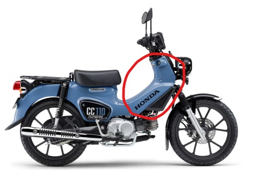 cabmechasky スーパーカブのレッグシールドの色を変えたい場合は、上記