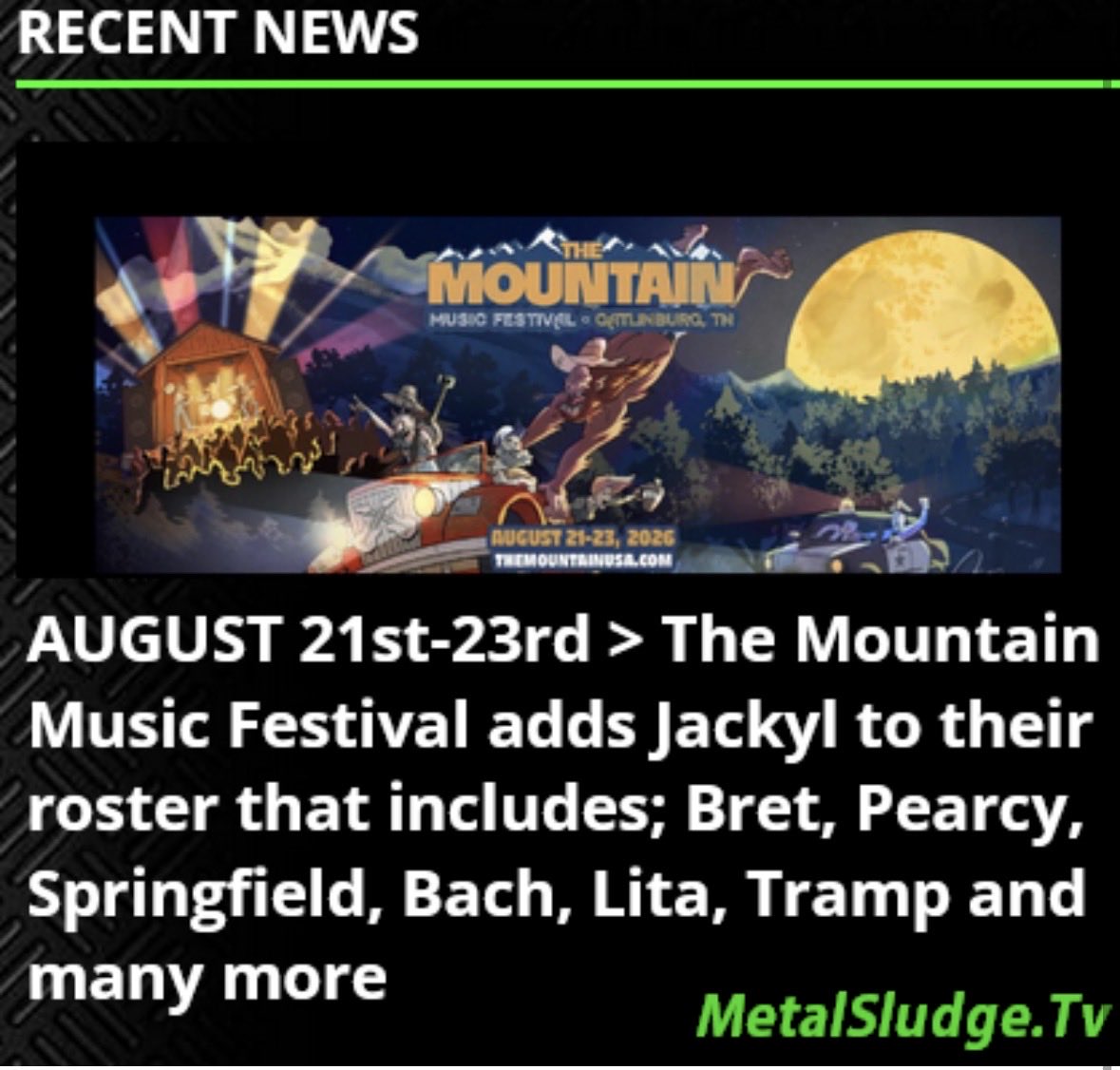 StevieTuff's tweet image. AUGUST 21st-23rd... 
Mountain Music Festival adds Jackyl to roster that includes; Bret, Pearcy, Springfield, Bach, Lita, Tramp &amp;amp; more
#jackyl #bretmichaels #rickspringfield #sebastianbach #litaford #miketramp #fasterpussycat #lynchmob #vixen #metalsludge 
metalsludge.tv/august-21st-23…
