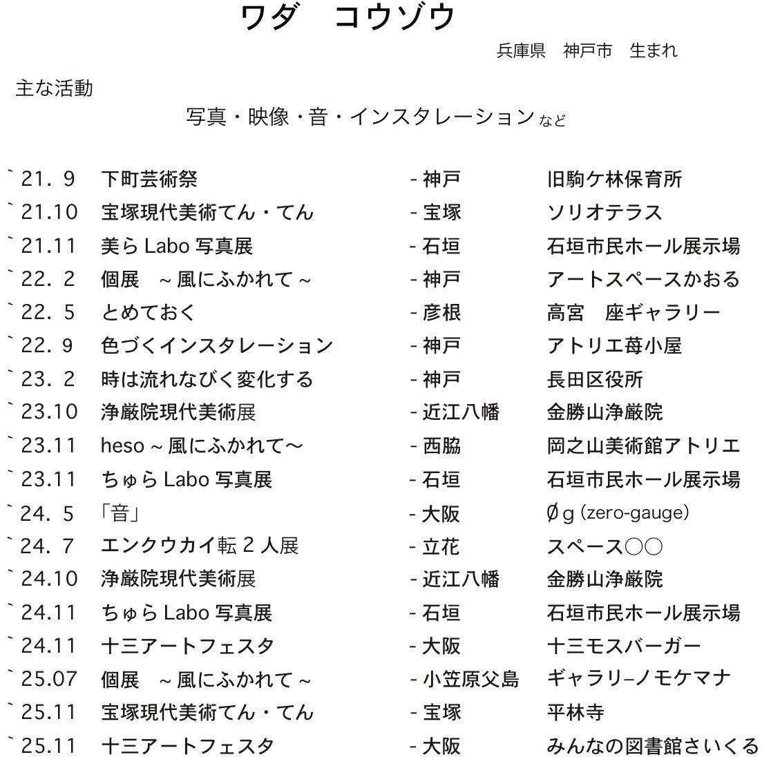 【展示】
ギョウテンジザイ_ワダコウゾウ
2026.3/19(木)〜30(月) ※火・水定休
13：00〜19：00(最終日17：00)
［内容］
ゆで卵の失敗をヒントに勝手に出来上がった白身の形や雰囲気を楽しんでいただければ良いかなと思います。
古本を使った作品とか額を使った作品などを、展示できればと思います。