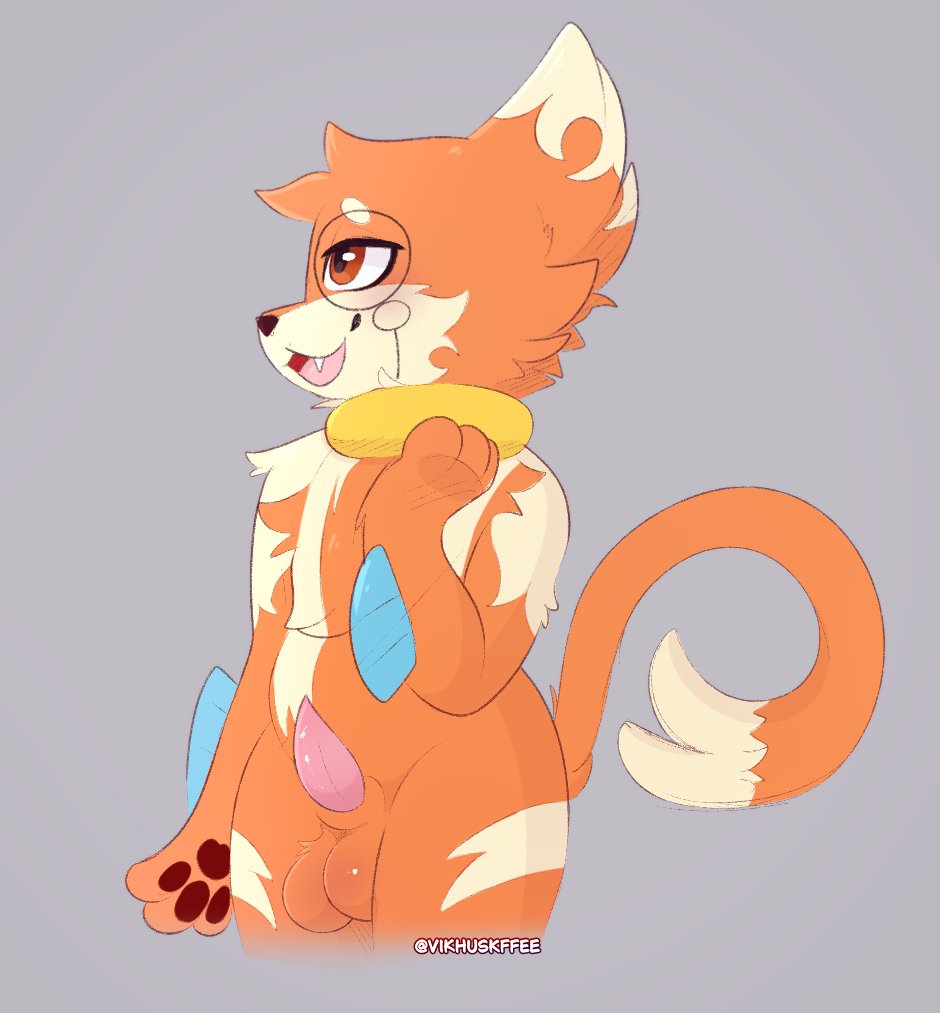 Hehe, do you really mean that? 
Very cute gift art made by <a href="/VikHuskffee/">🌾 Ｖｉｋ 🔞</a> of a shy bui