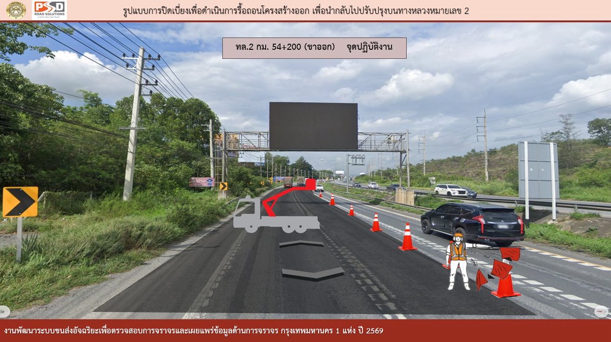 fm91trafficpro's tweet photo. ศูนย์บริหารจัดการจราจรและอุบัติเหตุ กรมทางหลวง - HTOC
ประกาศเบี่ยงช่องจราจร ทางหลวงหมายเลข 2 (ถนนมิตรภาพ)
เริ่มต้น กม.53+000 ถึง กม.54+700 ขาออก เพื่อดำเนินการรื้อถอนโครงสร้างป้าย (ATIS) เพื่อนำกลับไปปรับปรุง
ในวันพฤหัสบดีที่ 26 กุมภาพันธ์ 2569 เวลา 08:00 น. - 17:00 น.
#HTOC #ปิดเบี่ยง #ถนนมิตรภาพ #เปิดช่องทางพิเศษ #รื้อถอนโครงสร้างป้าย #FM91 #รายงานจราจร