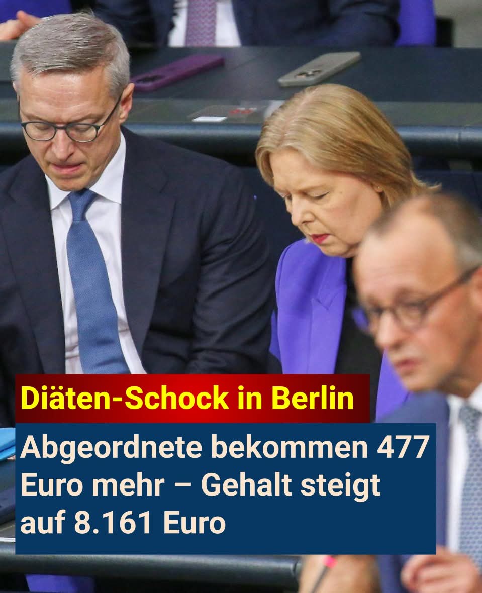 Während man von Renten ab 70 spricht, von Einsparungen im Gesundheitssystem bei gleichzeitg Beitragssteigerung, vor einer maroden Infrastruktur steht u die galoppierenden Fixkosten die Leute in die Verzweiflung treiben, gönnt sich der Elfenbeinturm erneut eine Gehaltserhöhung...