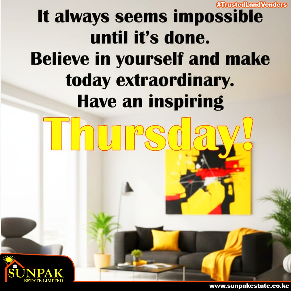 omondi_victory's tweet image. Hello Thursday!
The best way to get things done is getting started. 
Embrace the day with a smile, let go of the stress, and fill your heart with gratitude.

sunpakestate.co.ke
011.2424.786 
#SunpakEstateKe
#RealEstateKe
#BlessedThursday
