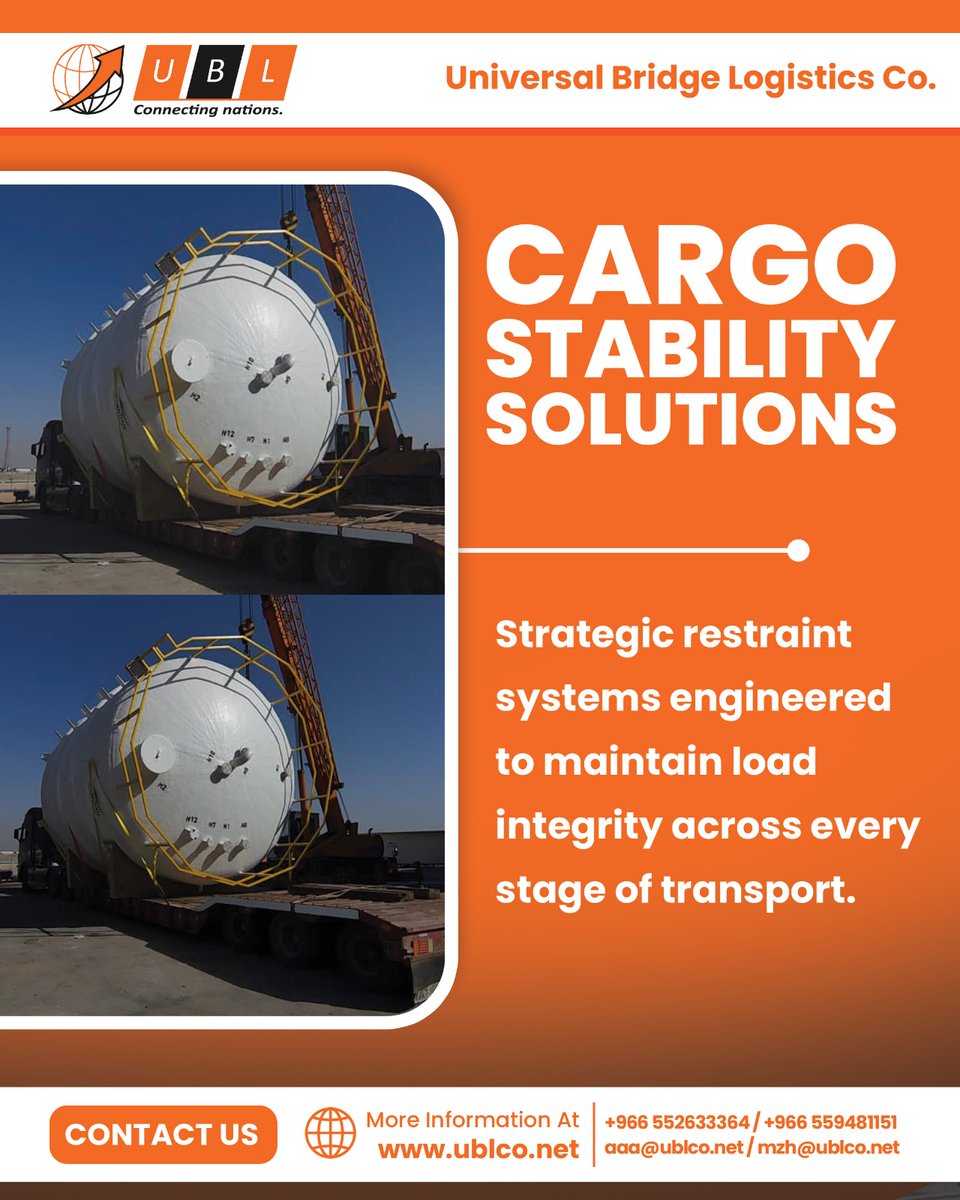 UBLSERVICE's tweet image. Every load carries responsibility.
Our engineered restraint systems ensure controlled movement, reduced risk, and shipment integrity across every mile.
#CargoControl #LoadSecurity #TransitSolutions #UBL