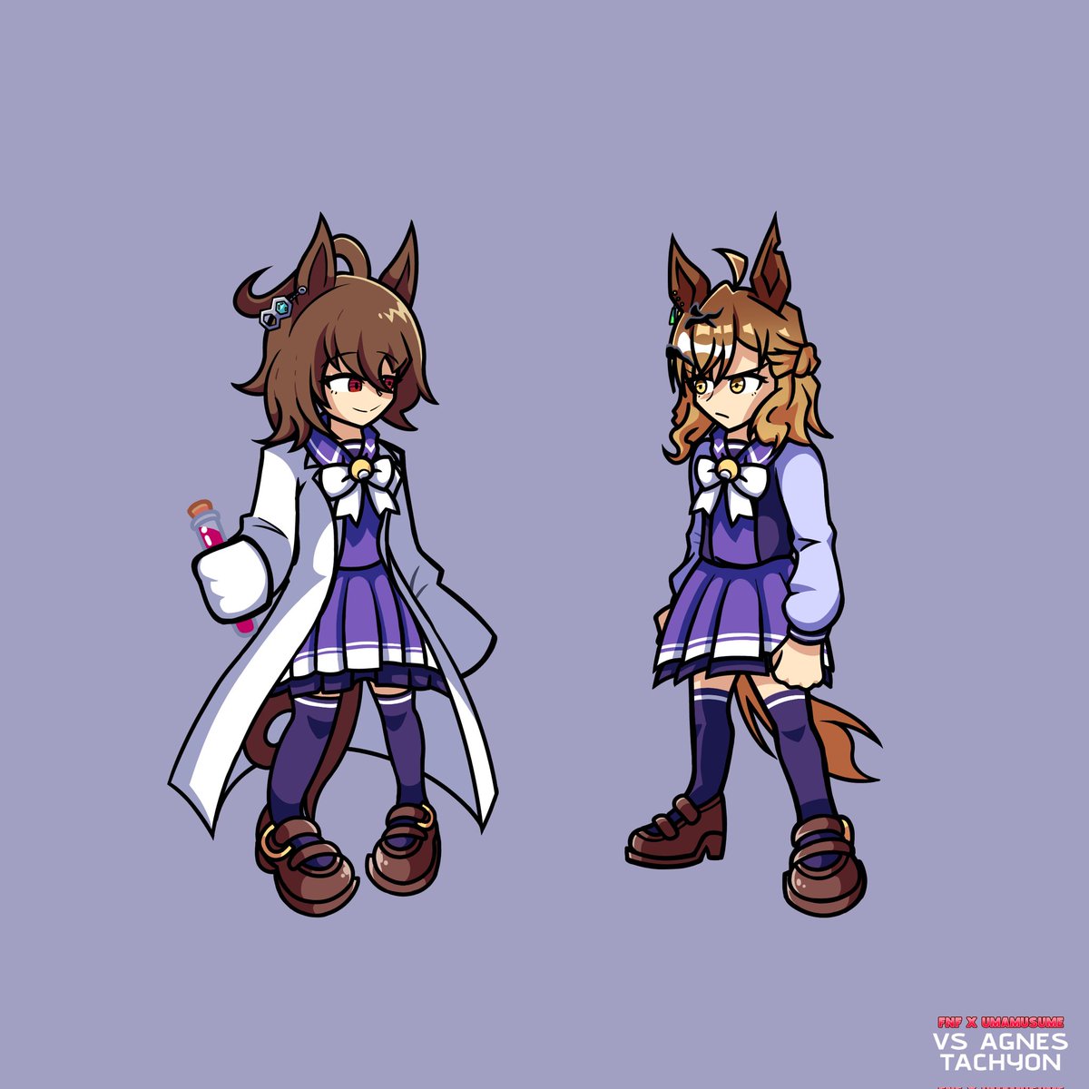 Since the Umamusume movie re-release is coming out soon, I've decided to show you something I'm working on for the one-shot!🤭✨️

Yes! It's Agnes Tachyon and Jungle Pocket! Made by me 😄🧪🐴

#Umamusume #fridaynightfunkin #fnfmod #AgnesTachyon <a href="/News_Funkin/">Funkin News</a> <a href="/THEREALTIMELIME/">Daily FNF Reviewer (Synecdoche Funkin ???%)</a>