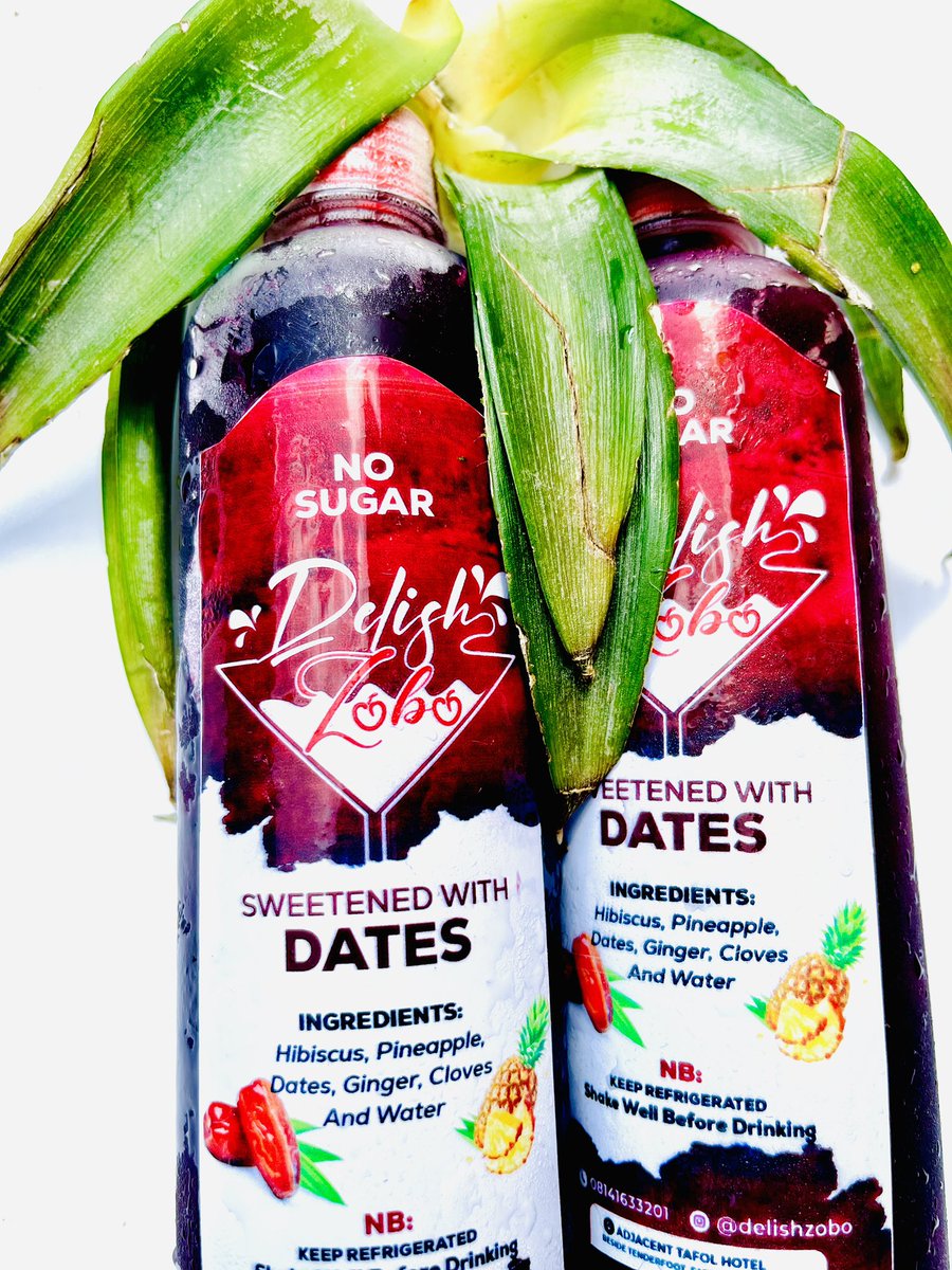 _munah_'s tweet photo. We sell the only No-Sugar zobo drink in kwara state! Sweetened with dates and pineapple only! 

*Delish Zobo*
Pack of 6 *25cl* 5,300
Pack of 12 *25cl* 10,500
Pack of 24 *25cl* 21,000

Pack of 6 *50cl* 10,400
Pack of 12 *50cl* 20,800 https://t.co/pU74JFcuhG