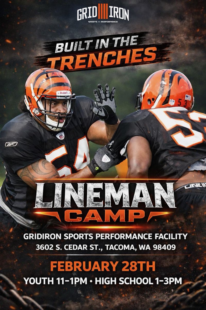 CaliDQ's tweet photo. Attention! This Saturday is our upcoming Lineman camp! Youth from 11-1, High School from 1-3! Come out and be ready to get after it! We will be accepting payments at the door and we also have a registration link online ! See y’all there! #GridironAiga #BuiltOnGod https://t.co/EtmI6LJfUA