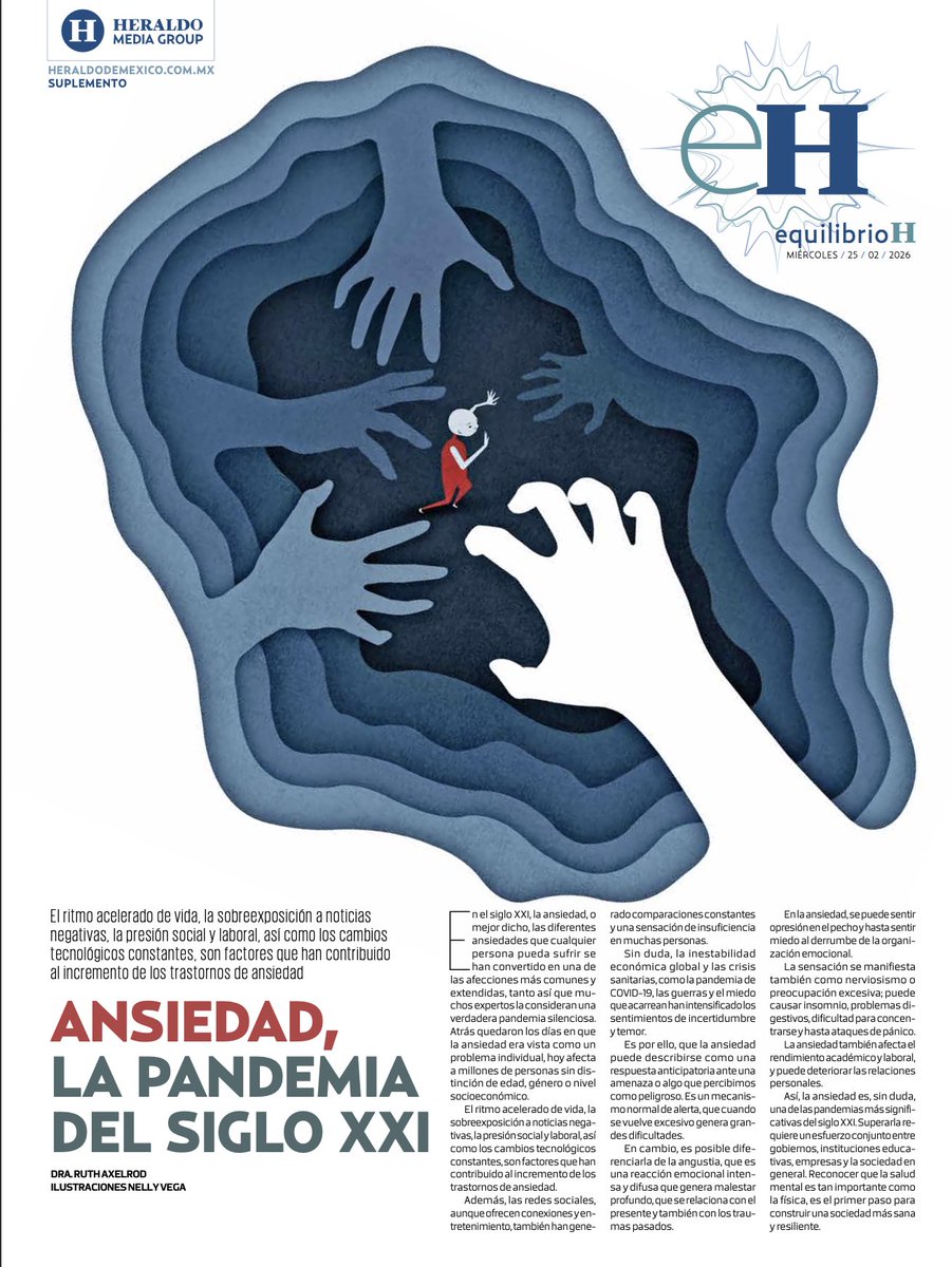 DraRuth1's tweet photo. #suplemento en el @heraldodemexico sobre la #ansiedad y #saludmental https://t.co/XONMPMQWnJ