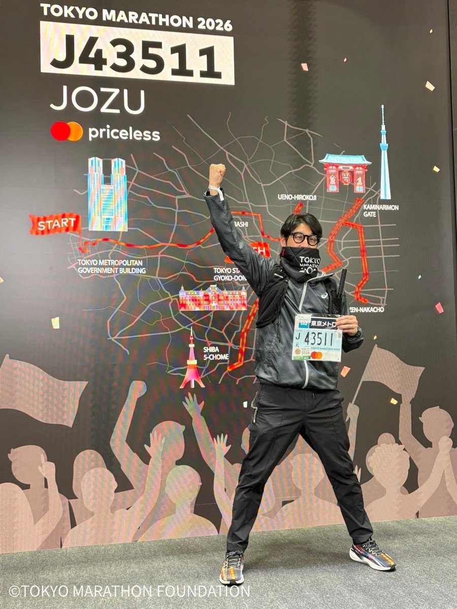 東京マラソンEXPO 2026 Mastercardブースでは、ビブス持参でフォト