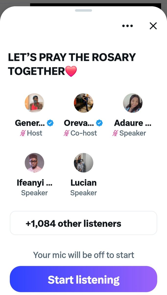 DrOaikhena's tweet photo. Who did this to us?

Nigerians gather in their numbers from Monday to Friday to "pray the rosary" online. This space consistently pulls at least 1k listeners daily. 

Ask them to come discuss how to move Nigeria forward, get the government to sit up and organize for a better future, and they will all show no interest. 

Are these adults aware that the government has more powers than their delusions?

Pray for the next 100 years and Nigeria will get worse. But organize and get Nigerians to demand a better country and in just one year, we will see a significant change.

Emancipate yourself from religious slavery.