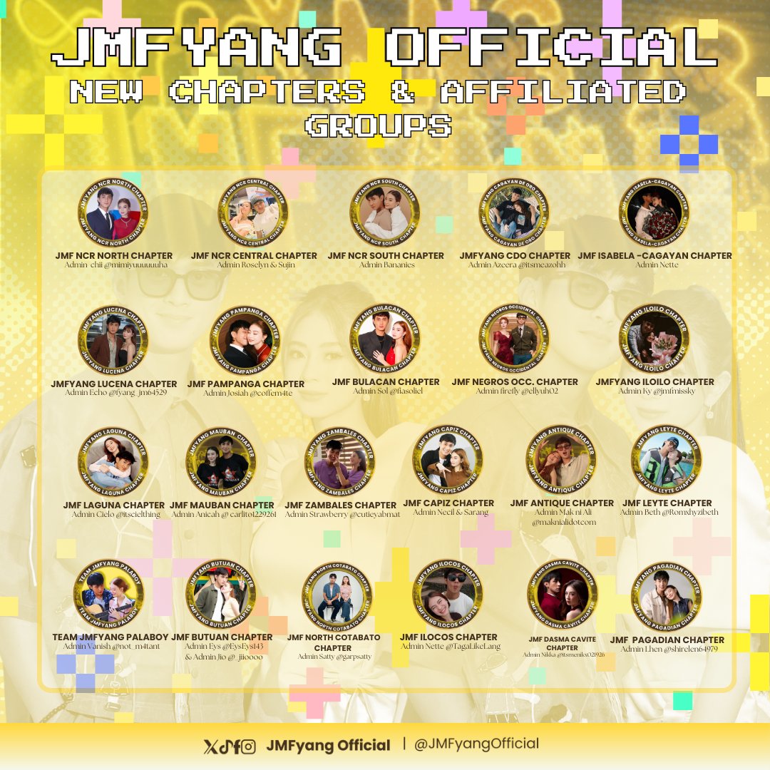 JMFyangOfficial's tweet photo. Honoring our founding chapters and affiliates while proudly welcoming our newest chapters, affiliates, and subgroups into the community.
This expansion is more than growth in numbers. It is a reflection of our shared commitment to reach every bestie and bring our support for JMFyang closer to the ground, wherever you may be.
Each new group represents hearts that chose to stand, organize, and serve with purpose. We are sincerely grateful for the passion and dedication that continue to unite us. Together, we are stronger, louder, and more ready than ever to support JMFyang with pride and love.
#JMFyang #jmfyangofficial