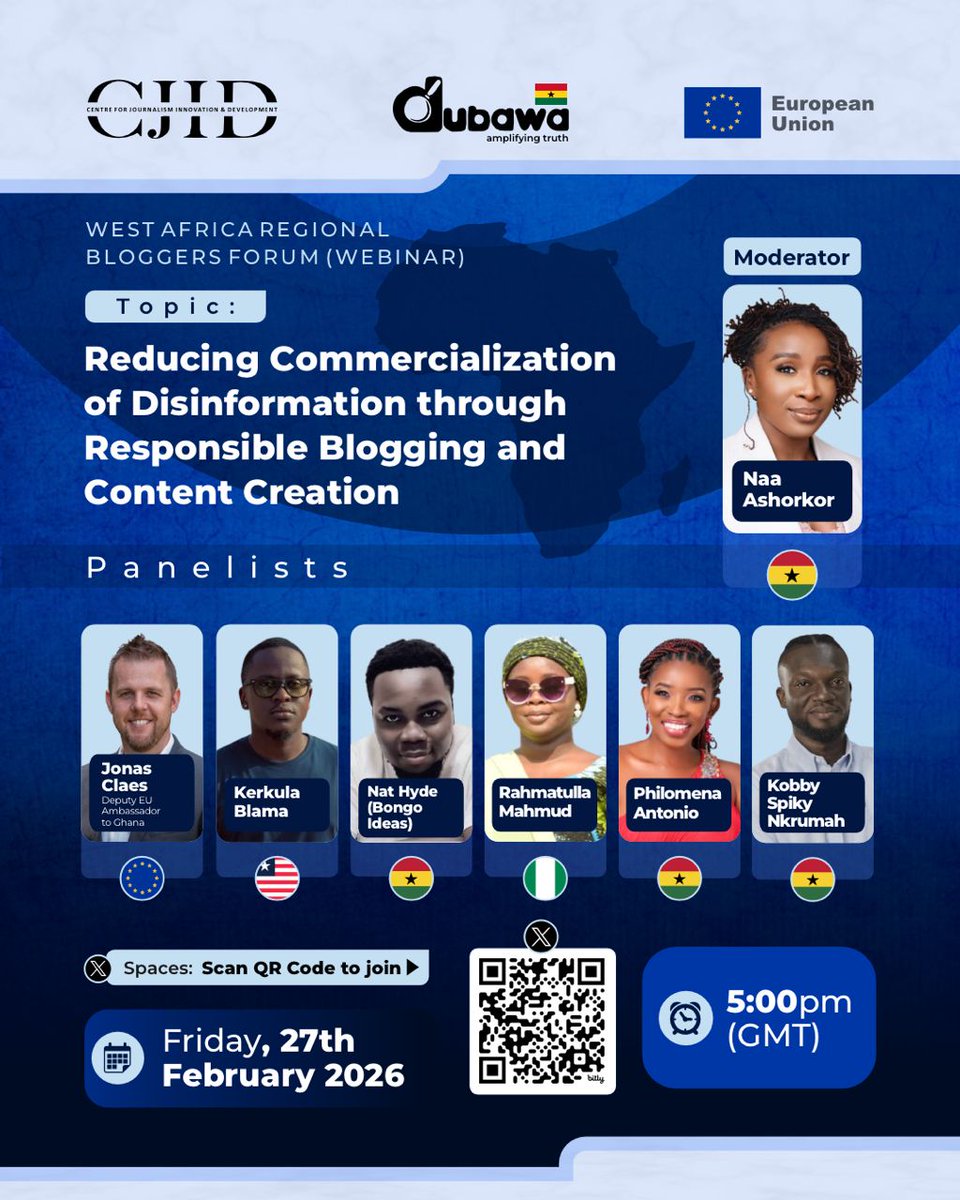 EuropeInGhana's tweet image. In an open debate culture, every voice matters-even dissenting ones.

The EU convenes diverse perspectives to challenge ideas and understanding.

Join the webinar - in the spirit of respectful, open discussion.

#SeethePattern 

@naa_ashokor 
@therealSpiky 
@BongoIdeas
@aketella