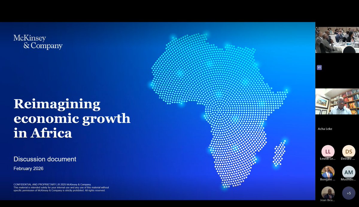 UNEswatini's tweet photo. During Day 1 of the retreat, @achaleke, Chairman of @McKinseyAfrica and Senior Partner at McKinsey &amp; Co. Johannesburg, led a session on Collective Sense-Making on Africa’s Development Trajectory, presenting on “Reimagining Economic Growth in Africa.” https://t.co/p6O2Wz3F3z