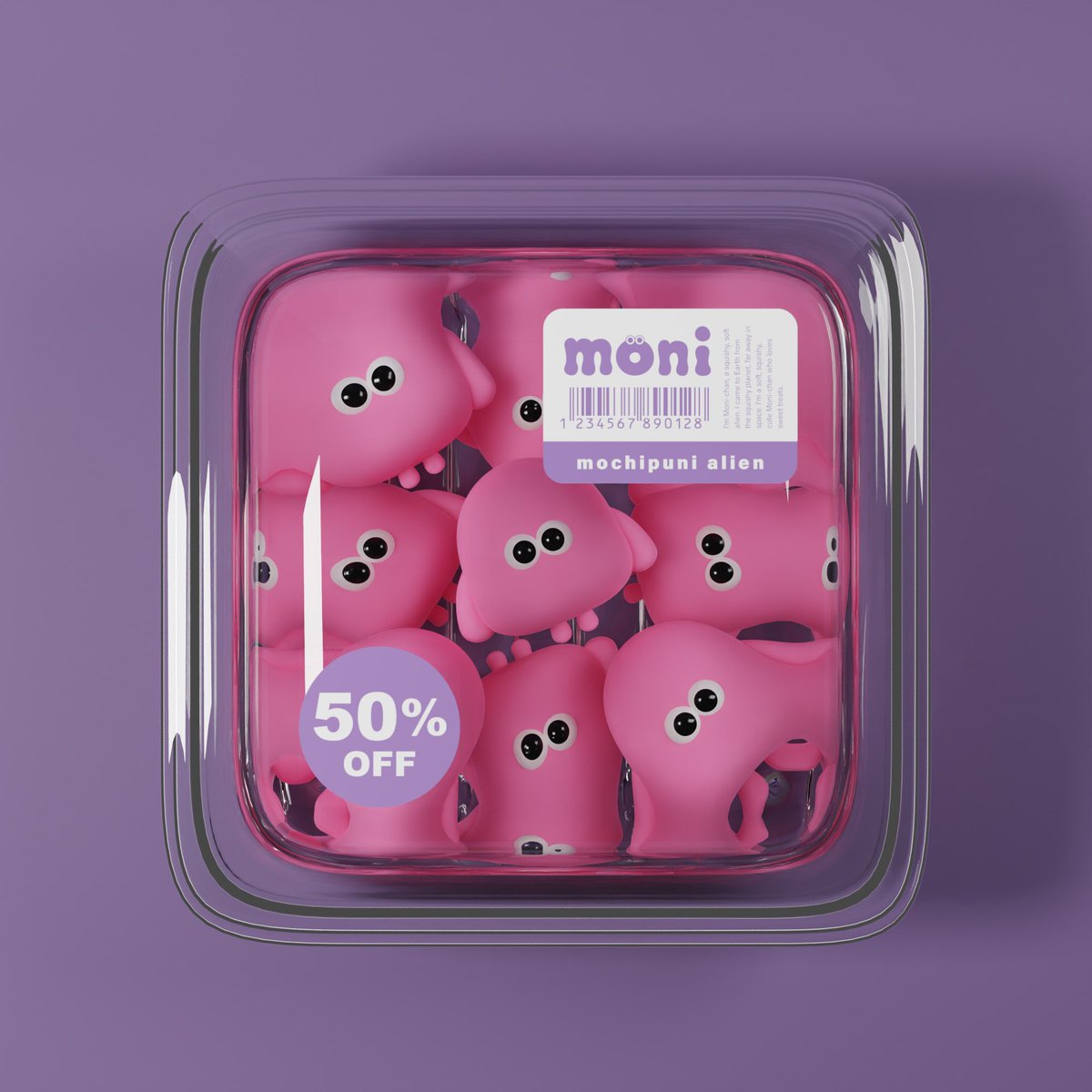 もちもちぷにぷに🩷 #もにちゃん #blender #b3d