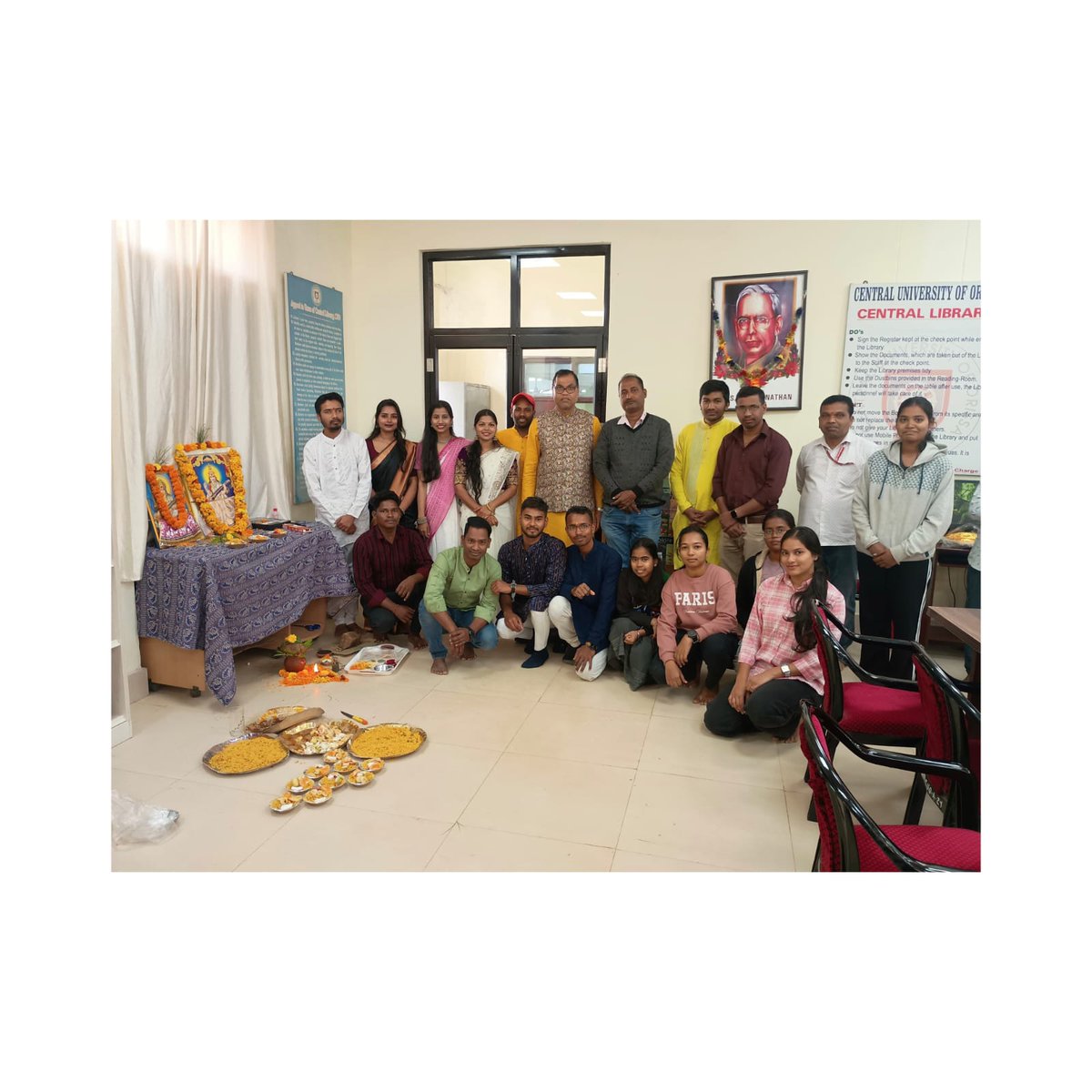 CUOLibrary's tweet photo. On this auspicious occasion of Saraswati Puja, we seek the blessings of Saraswati for knowledge, wisdom, and creative inspiration. May learning always guide our path toward growth and excellence.
#Latepost
#CentralLibrary
#AcademicExcellence
#PursuitOfKnowledge https://t.co/j97qNIitgL