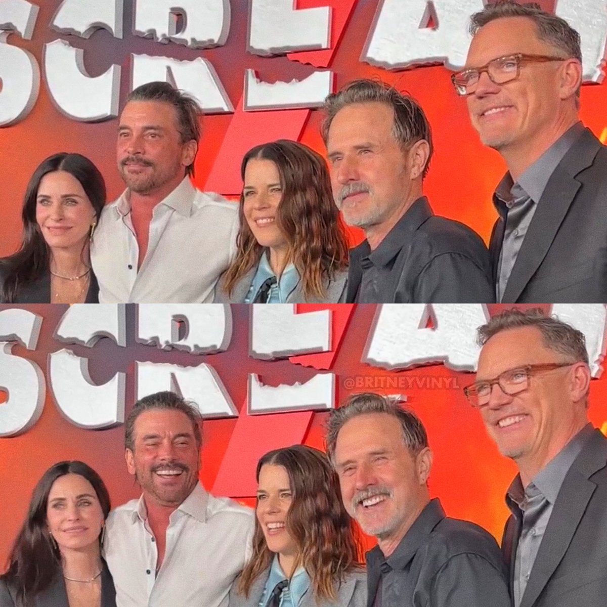 The legendary SCREAM OG’s. It’s so good to see Courteney Cox, Skeet Ulrich, Neve Campbell, David Arquette &amp; Matthew Lillard together again at the #Scream7 premiere. ❤️