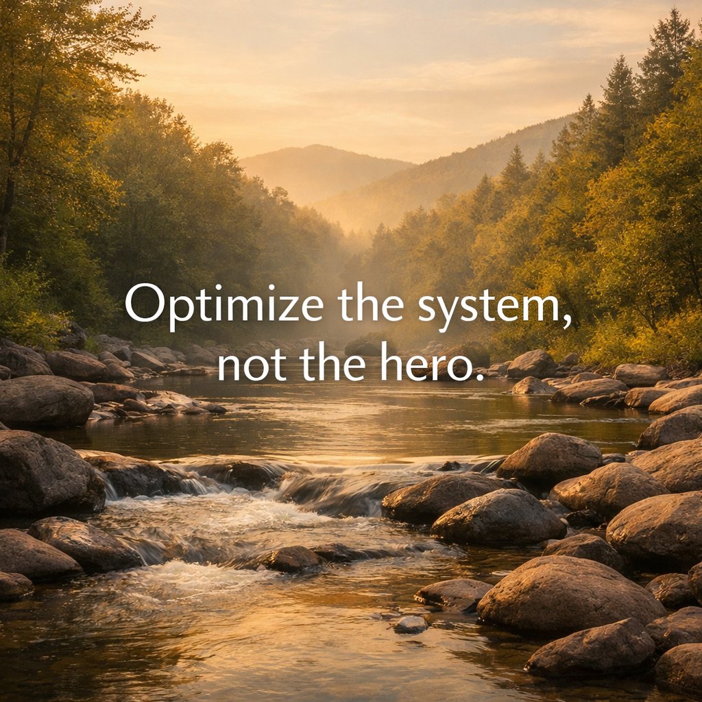 Kanbannavigator's tweet photo. If your best hero disappeared tomorrow, would your system still win?

#Kanban #FlowEfficiency #OptimizeTheSystem #ContinuousImprovement #SystemsThinking https://t.co/E1mvp7QFXG