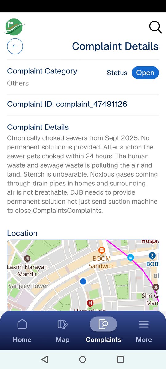 AjitkaurAk's tweet photo. @CPCB_OFFICIAL condition of lane C1/146-147 Janakpuri is  health threat @DelhiJalBoard not   repairing sewers, force closing all complaints after sending suction machine. Want permanent solution. Stench, shit in open unbearable. @CMODelhi @CAQM_Official https://t.co/BJb0IbmDyp
