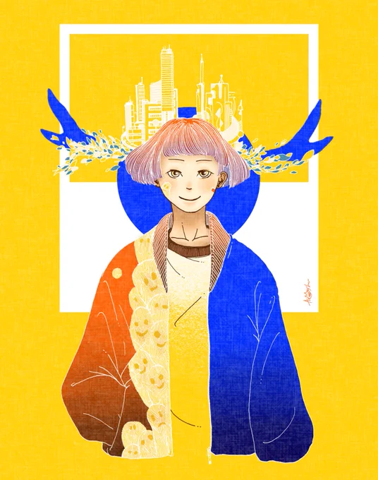 あおおにさん (2025) #イラスト #詩