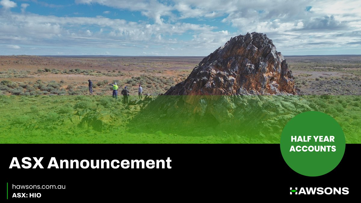 HawsonsIron's tweet photo. ASX:HIO Half Year Accounts for the half year ended 31 December 2025. During the period Hawsons Iron Limited completed the Preliminary Feasibility Study and Maiden Ore Reserves on the Hawsons Iron Project. Read the Report here: https://t.co/BipsVMAnEI https://t.co/GpfWFgn4tL