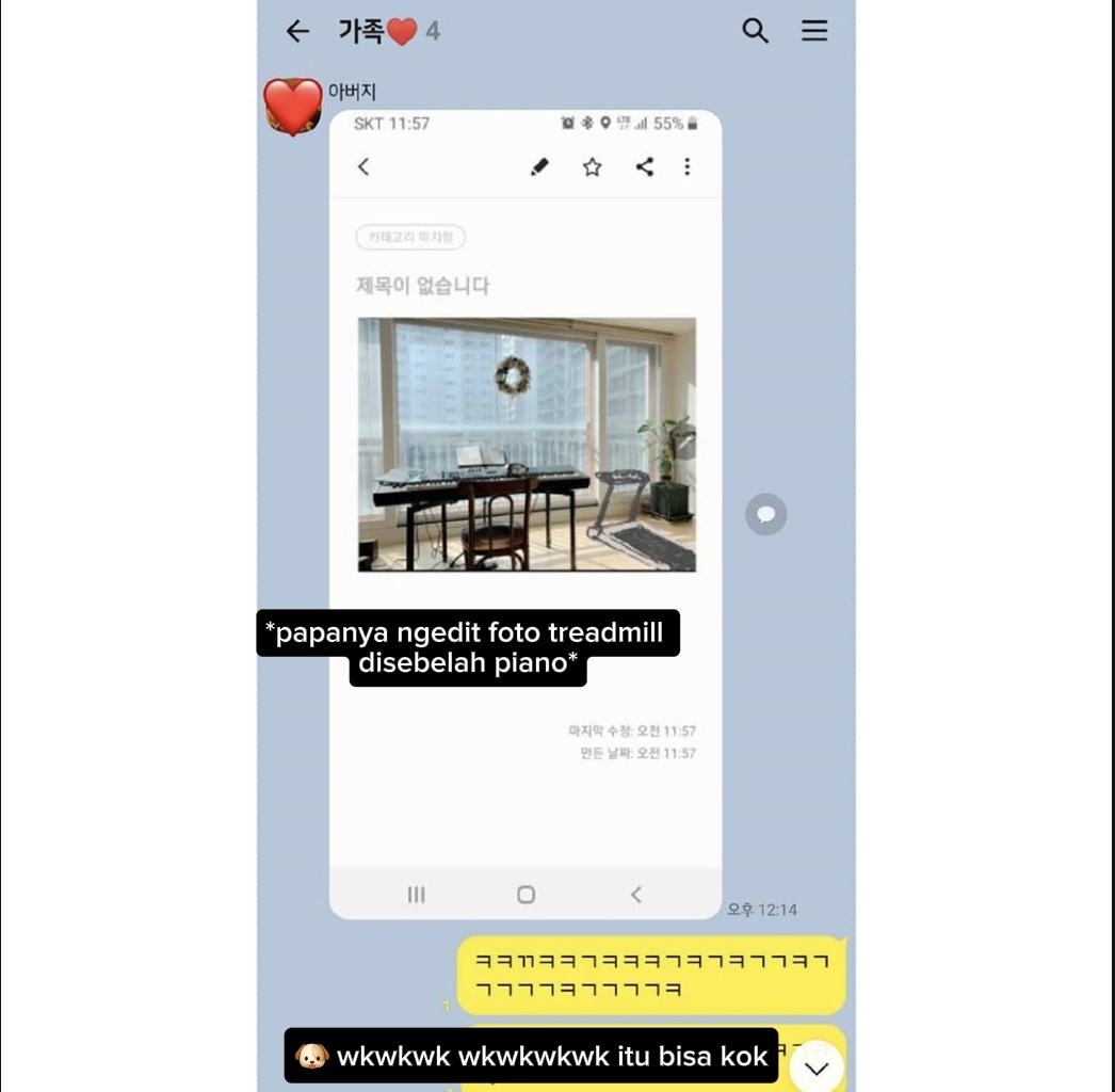 Paling gonk menurutku yang ini sih... ngeshare isi chat grup keluarga dia 🤣🤣🤣