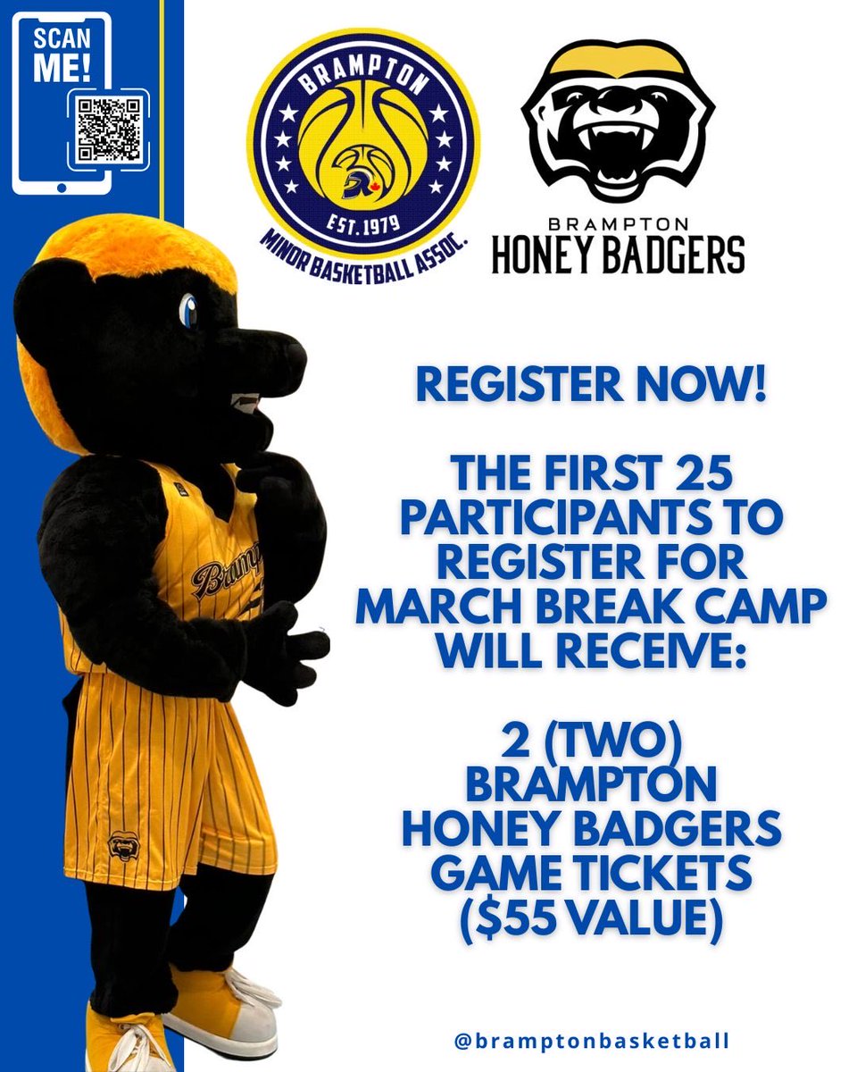 MARCH BREAK JUST GOT REAL! 🔥

It’s time to level up your game at the Brampton Basketball March Madness Skills &amp; Drills Camp — and spots are filling FAST!

👦👧 Boys &amp; Girls Ages 11–14

🗓️ March 16-20