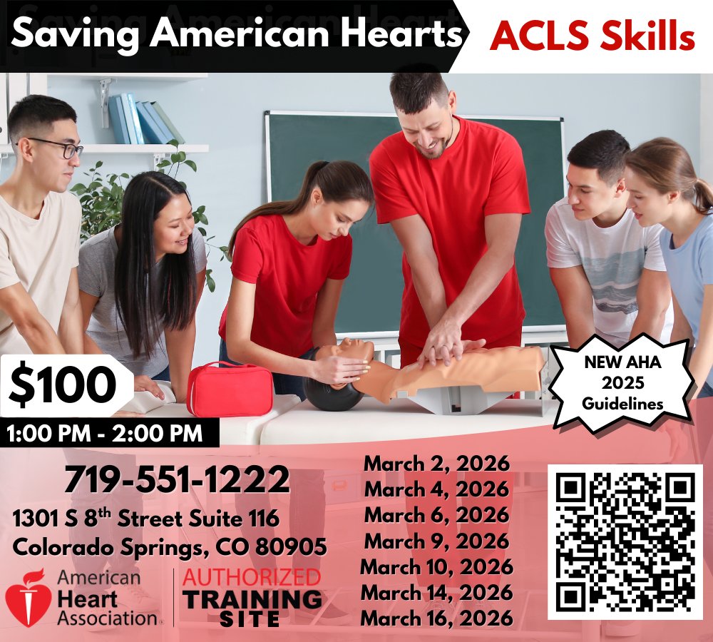 ahaclasses's tweet image. ACLS Skills ❤️

Complete your certification requirements with structured, instructor-led ACLS Skills sessions.

👉 SavingAmericanHearts.com

#ACLSkills #AdvancedCardiacLifeSupport #ClinicalEducation #HealthcareTraining #Colorado