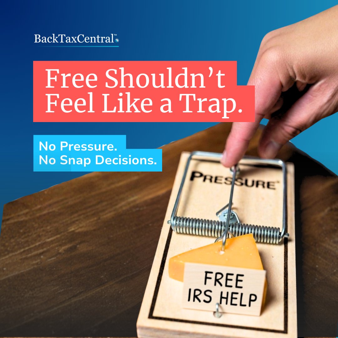 BackTaxCentral's tweet photo. Free consultations should explain your back-tax situation first.

If deeper investigation is needed, the reason should be explained clearly and transparently.

Clarity over pressure.

For back-tax insights or to start a free consultation
https://t.co/jCVtuNUSNO https://t.co/13IfovQR3X