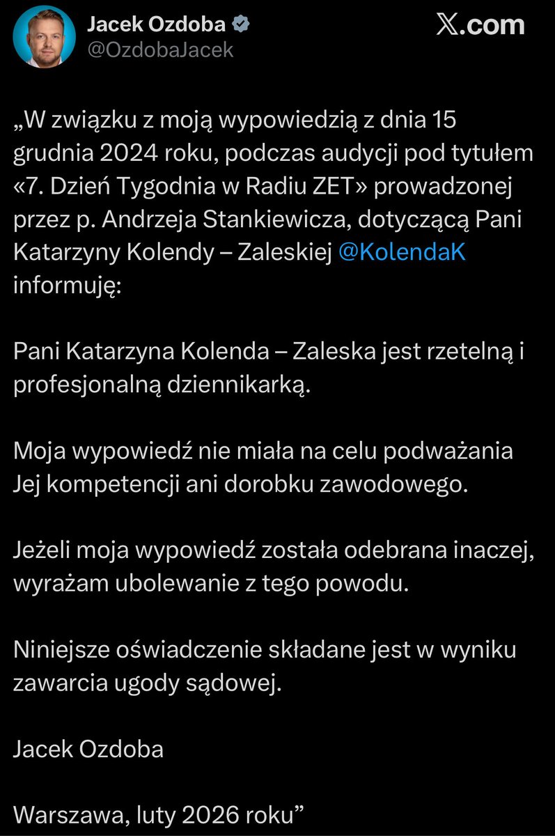 Uwaga, uwaga!
Pisowiec Ozdoba przeprasza red. <a href="/KolendaK/">Kasia KolendaZaleska 🇺🇦🇵🇱🇪🇺🇺🇸</a> za łgarstwa na jej temat.
Ozdoba to kłamca.
Podajemy dalej, żeby wszyscy mogli zobaczyć!😎