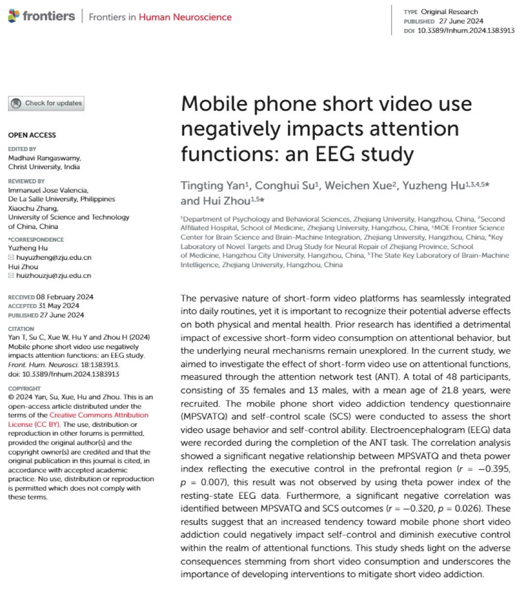 Kısa video içeriklerine bağımlılık, beynin ön lobundaki aktiviteyi azaltarak odaklanma yeteneğini zayıflatıyor. Bende ADHD mi gelişti dediğiniz şey belki de bu durum!