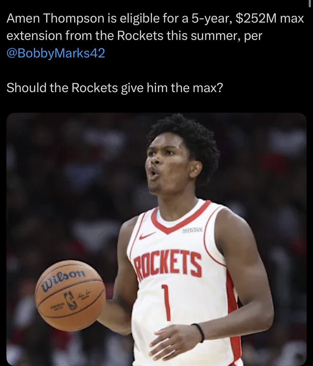 Maybe the problem in Houston is named Amen Thompson! I'm starting to ...