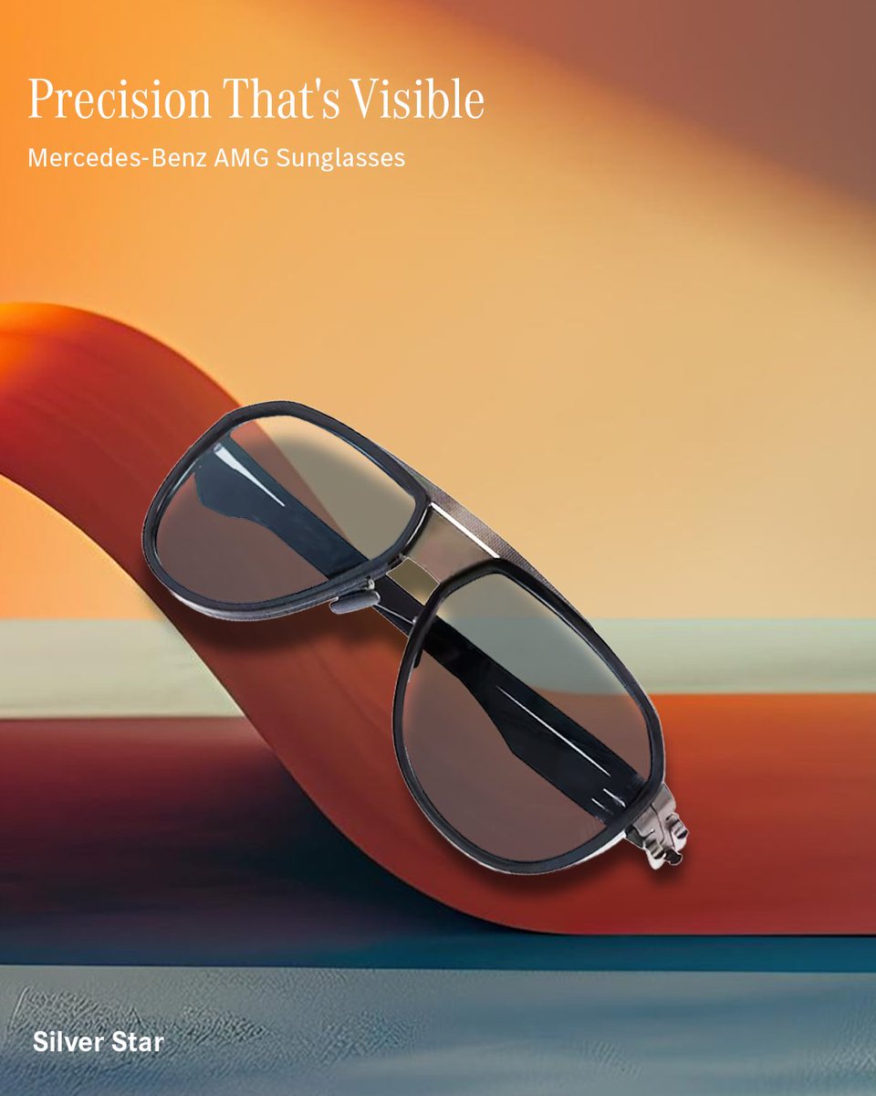 HydSilverStar's tweet photo. AMG men’s sunglasses crafted for everyday wear.
Clean design, premium materials, and a refined finish come together to create a timeless accessory, designed to perform, wherever the day takes you.

Visit Silver Star and explore the full collection.

#MercedesBenzIndia #Hyderabad https://t.co/iz7jq58BKl