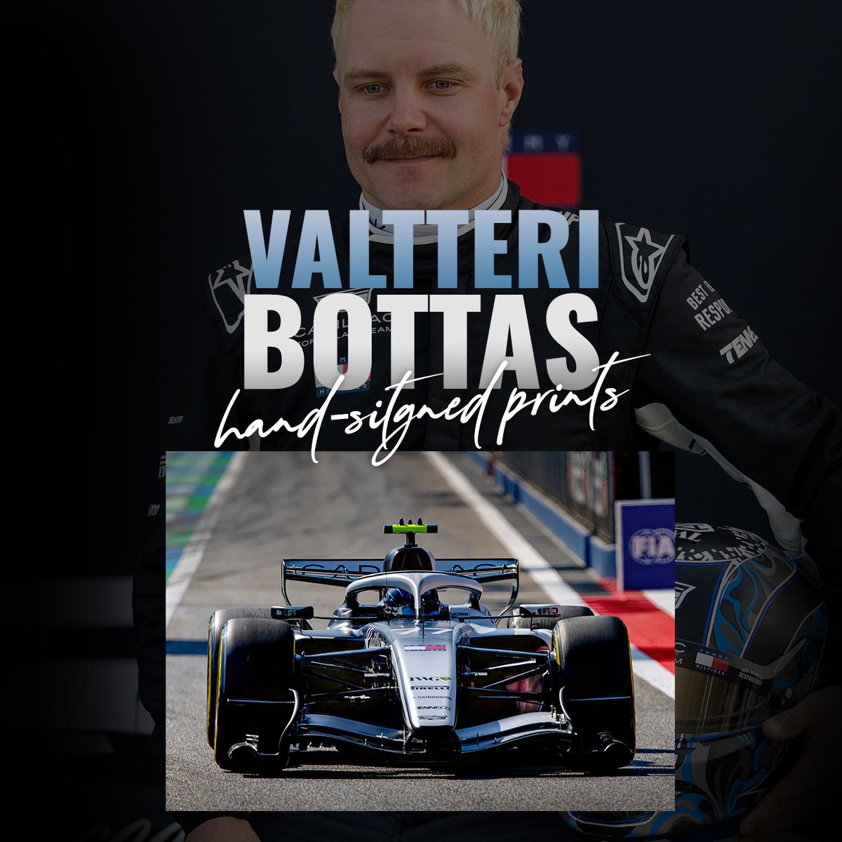 KymIllman's tweet photo. VALTTERI BOTTAS LIMITED EDITION SIGNED PRINTS

Own this limited-edition, hand-signed and numbered A3 print of Valtteri Bottas driving his Cadillac Formula 1 car during pre-season testing in Bahrain.

Each high-quality A3 print also includes a digital image of the 10-time race winner signing, ensuring authenticity and exclusivity.

With Cadillac set to join the Formula 1 grid in 2026, this is a must-have collector’s piece for F1 fans and motorsport enthusiasts.

Secure yours before they’re gone, head to my SHOP at https://t.co/bPPibaZW7t! Prints will be despatched from Australia from March 16.

#formula1 #f1gifts #f1merch #motorsport #racing #memorabilia