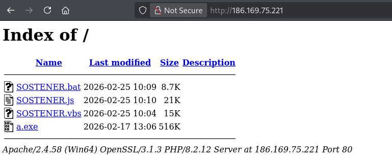 BlinkzSec's tweet photo. @500mk500 #remcosRAT
its the a.exe 

I'll make a separate post for the bat file.
sha256:4f0c95a1885411100649bf8150c2f189dc0941ac569b801b3765d1ca64b760dc

hxxp://186.169.75.221/

https://t.co/yAa5XSSbnD https://t.co/PF5jSax5CF