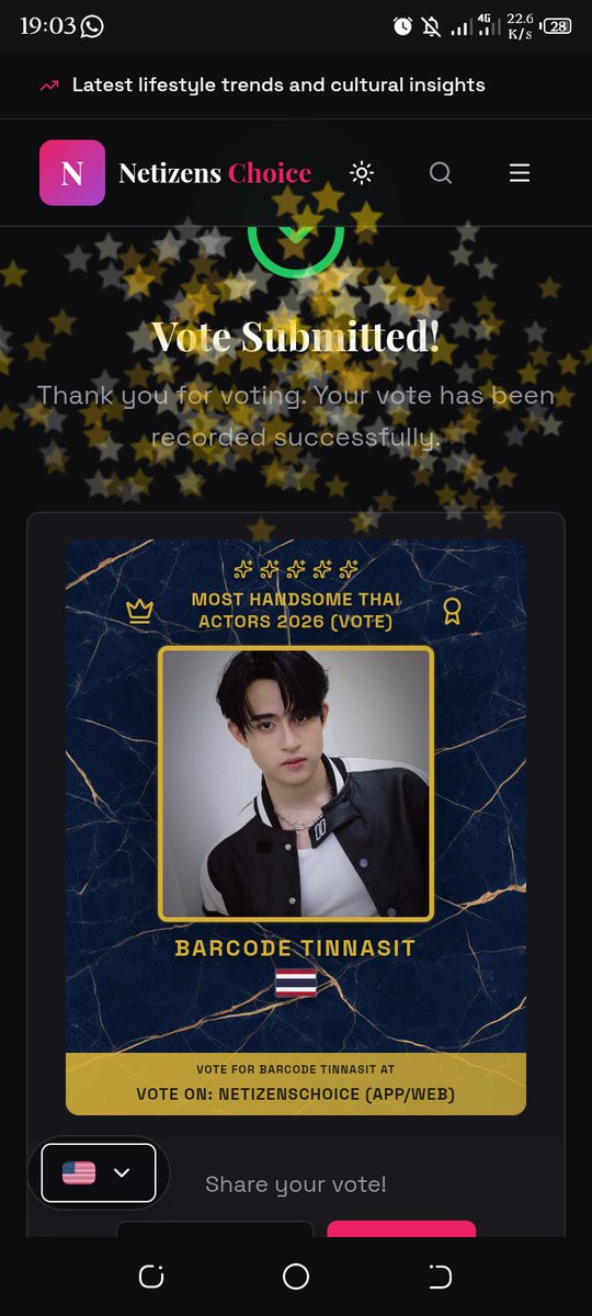 Erika_kssling's tweet photo. I voted for Barcode Tinnasit in Most Handsome Thai Actors 2026 

#barcodetin #unit #Tinnasit
@BarcodeBolivia @BarcodetinOFC https://t.co/7FmGOfulVj