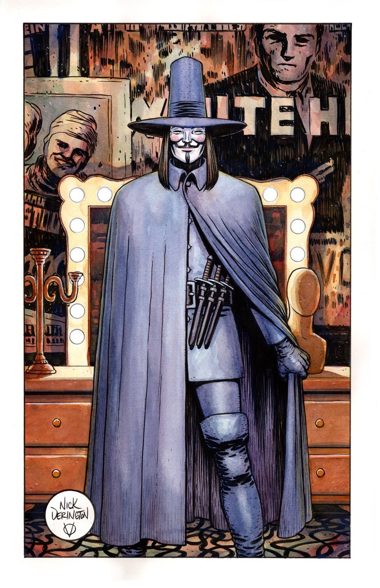 "Beneath this mask there is more than flesh. Beneath this mask there is an idea. And ideas are bulletproof"

11x17 Ink and Watercolor