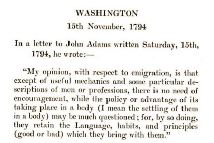 Christians really need to take to heart the fact that Hell has open borders, and Heaven is a gated community. Also they should just read what Washington had to say about immigration.