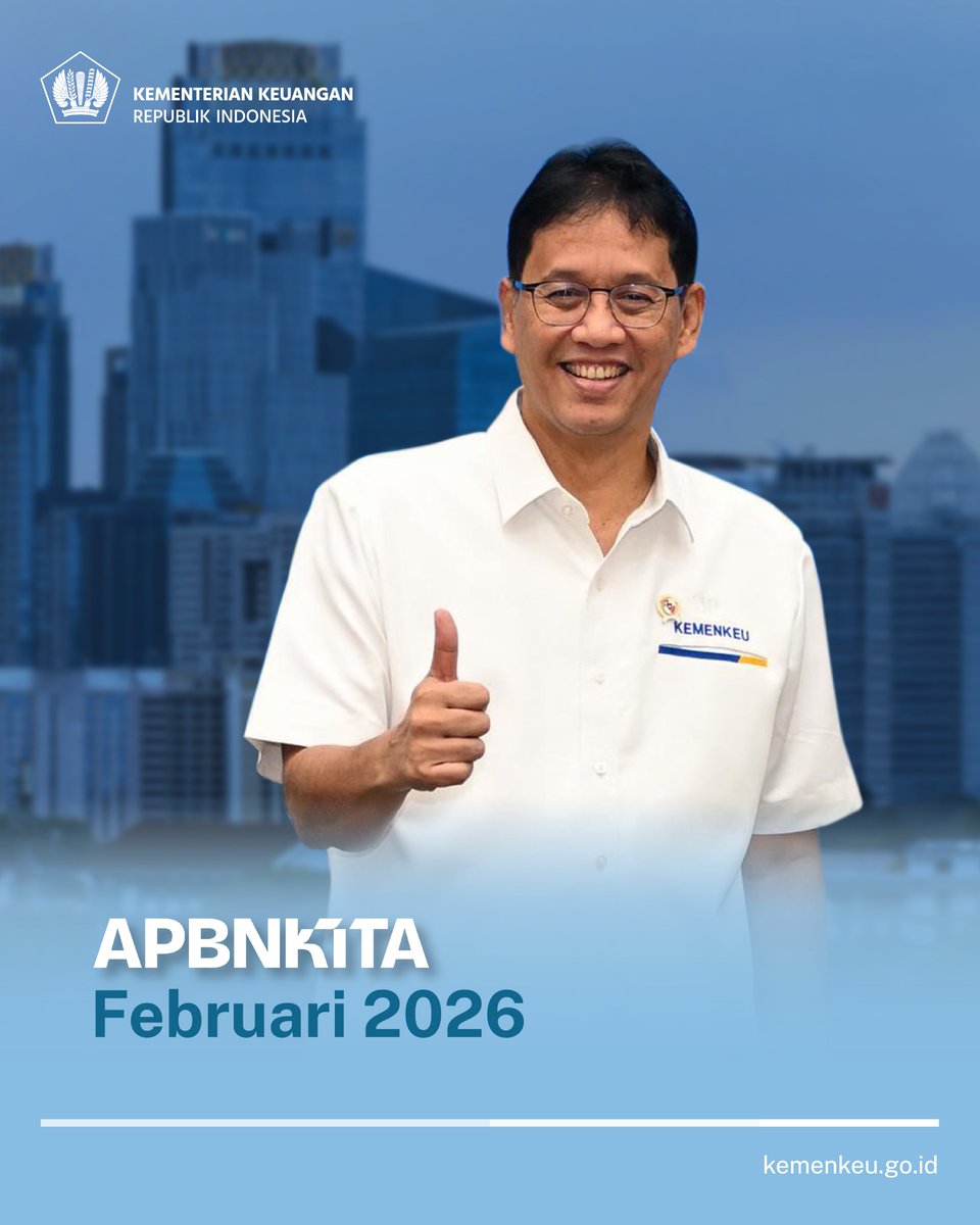 Hexa_Martinus's tweet photo. Ada kabar terbaru dari #APBNKita!

Pada konferensi Pers  #APBNKita 23 Februari 2026, Menkeu Purbaya menegaskan bahwa kondisi  #APBNKiTa masih tetap solid, sehat dan adaptif dalam mendukung  pertumbuhan ekonomi yang kuat dan berkelanjutan https://t.co/4sslLQ6ZBr