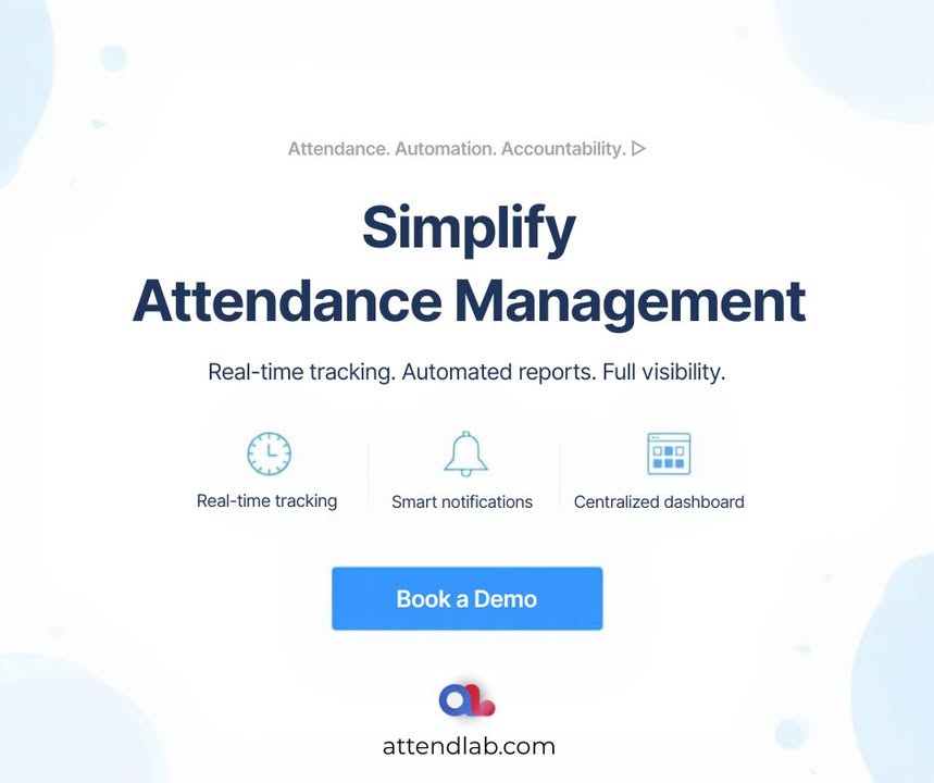 AttendLab's tweet photo. 🚀 AttendLab simplifies attendance management for any organization — accurately, automatically, and in real time. 👉 Book a demo . https://t.co/5uHusJgpR5 
#AttendLab #BusinessAutomation #DigitalTransformation #Productivity #SmartOperations #Innovation #SaaS https://t.co/jy4StfypTO