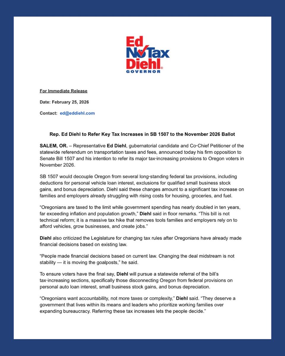 Real Diehl for Governor tweet media