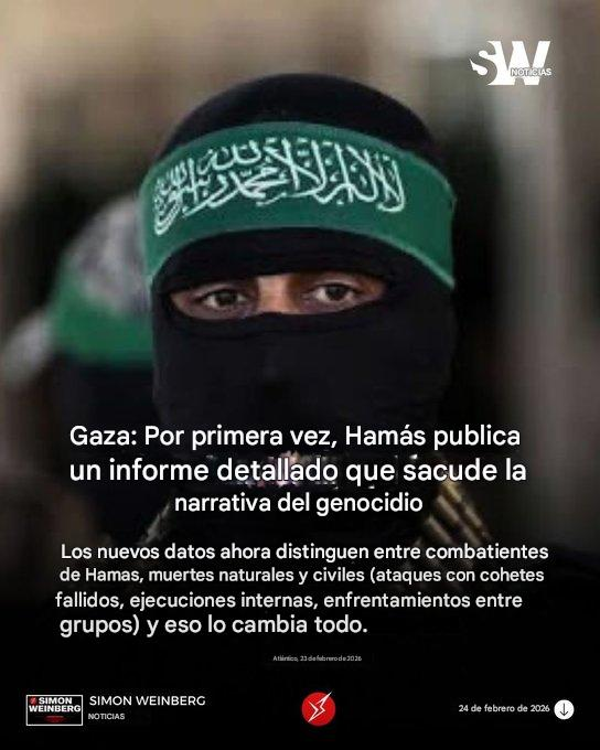 🔴🇮🇱 | GAZA> Según nuevos datos proporcionados por el propio Hamás, la narrativa del genocidio se derrumba.

En una entrevista con Atlántico, Michel Fayad y Dov Zerah analizan los nuevos datos publicados por el propio Hamás, que distinguen por primera vez entre combatientes,
