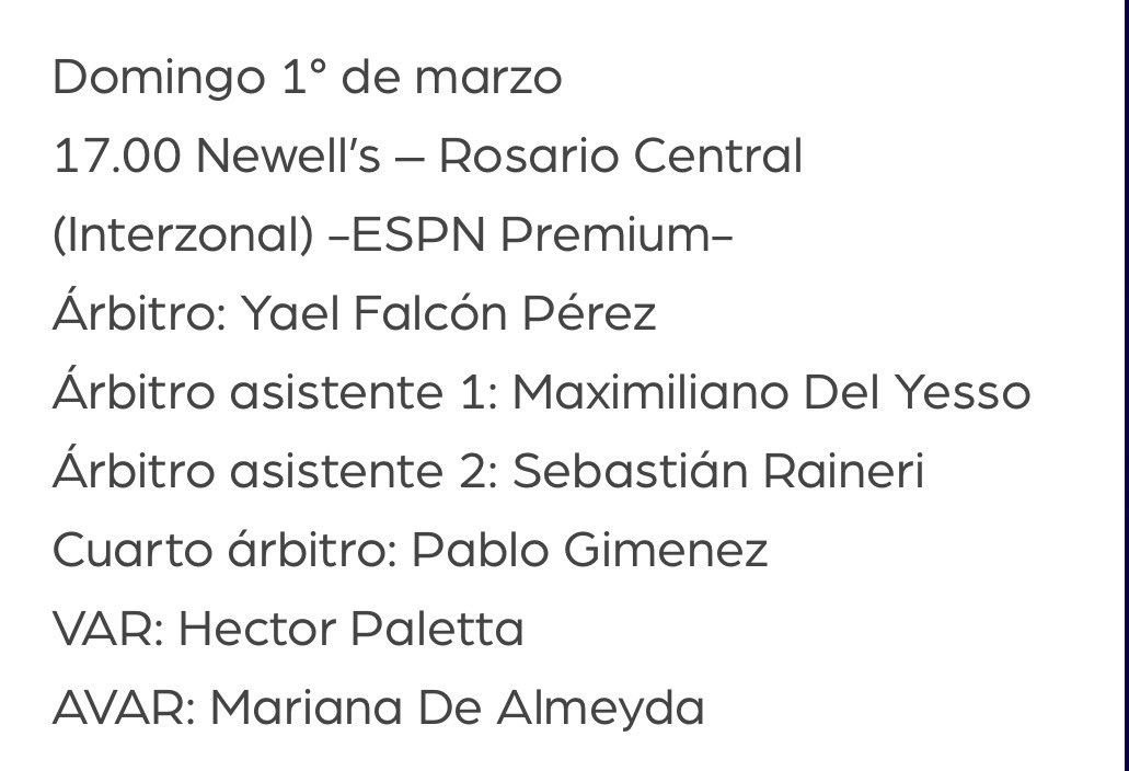 Autoridades para el domingo