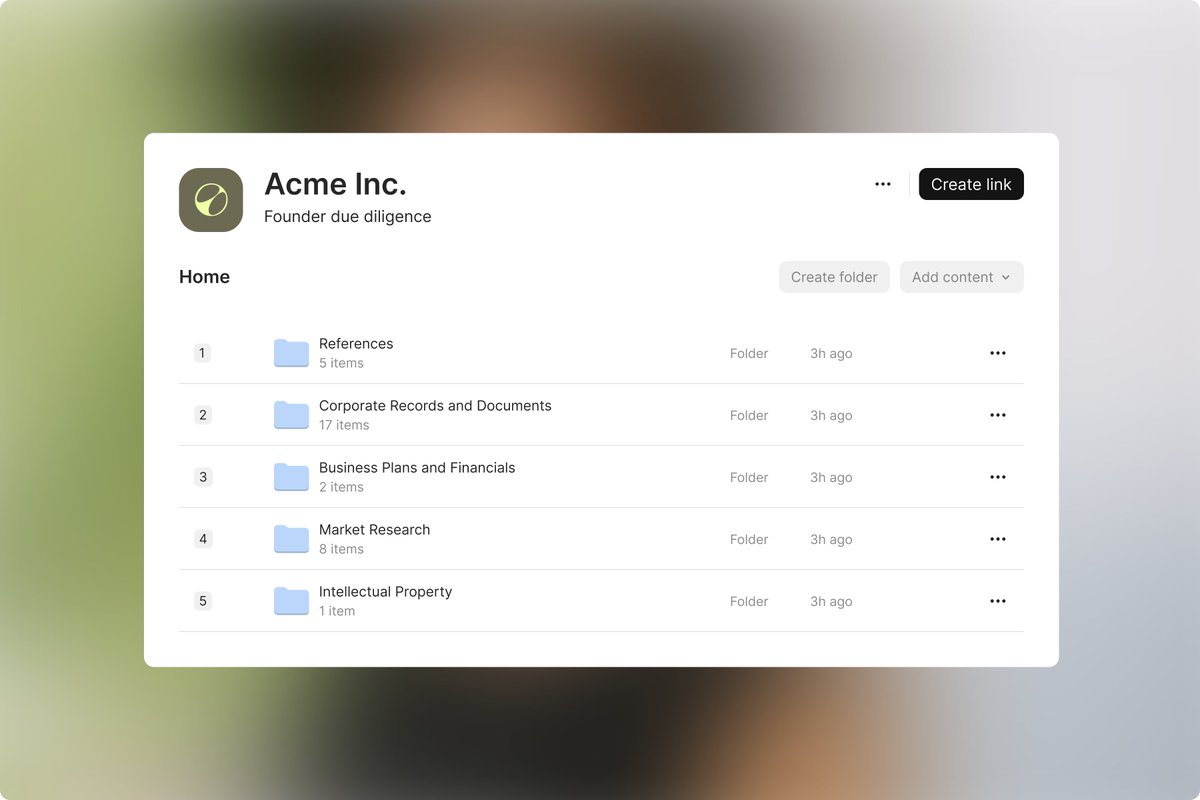 A virtual data room for startups and investors.

Upload your documents, set permissions, share one secure link. Track every view, revoke access anytime.

ellty.com