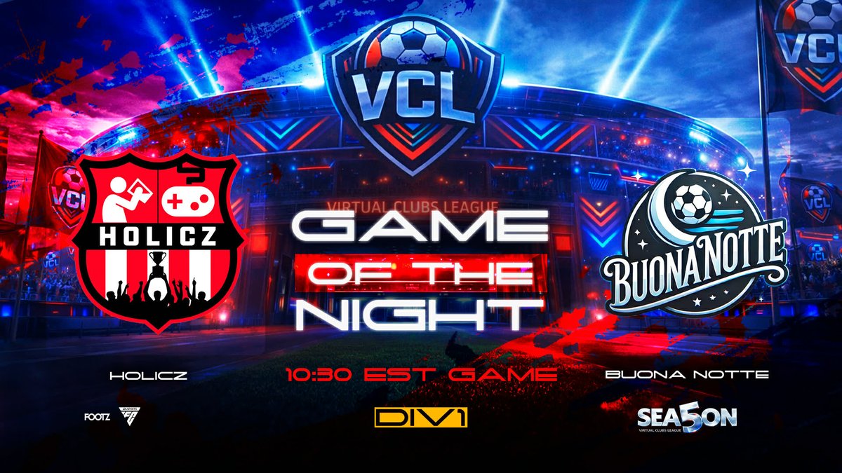 VCLNA's tweet photo. 🌟 VCL GAME OF THE NIGHT 🌟

Tonight we’ve got a heavyweight showdown ready to shake the standings 💥

Big plays.
Big moments.

Who’s stepping up under the lights? 👀

Tune in &amp; show your support!
#VCL #BattleOnIce https://t.co/sUwAxW9G4S